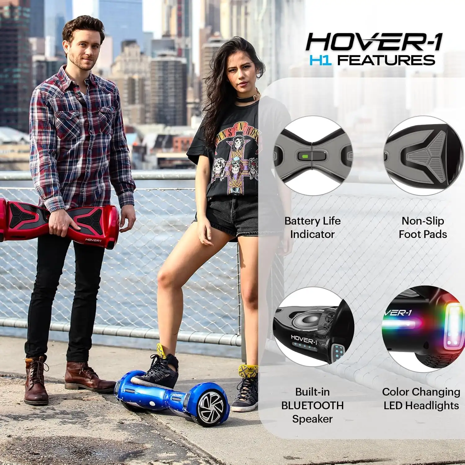 Hover-1 H1 Electric Self Balancing Hoverboard with 9 mph Max Speed, Dual 200W Motors - 81h6rbiehl._ac_sl1500_